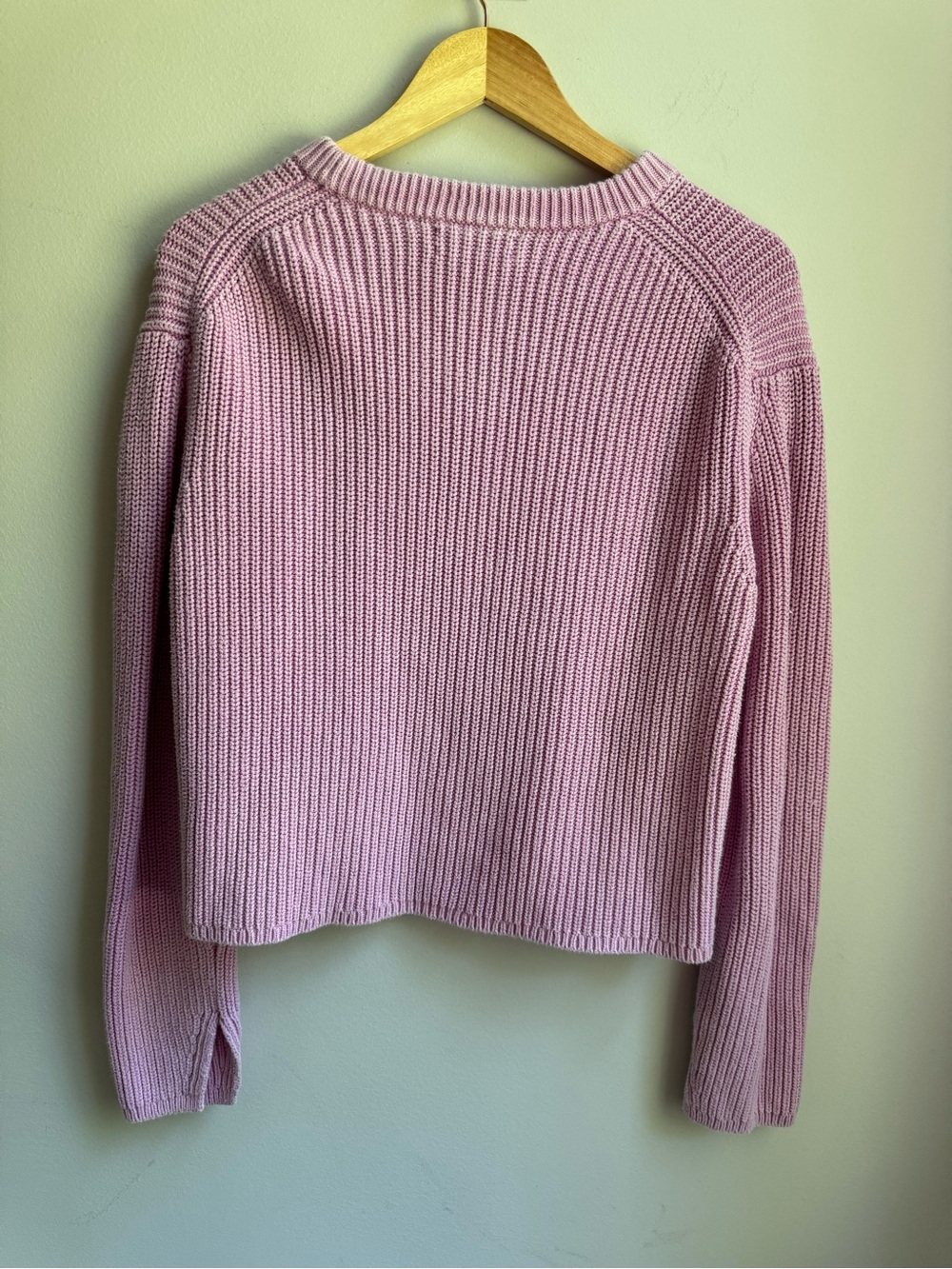 Calvin Klein Light Pink Ribbed Crewneck Sweater - Picture 4 of 6